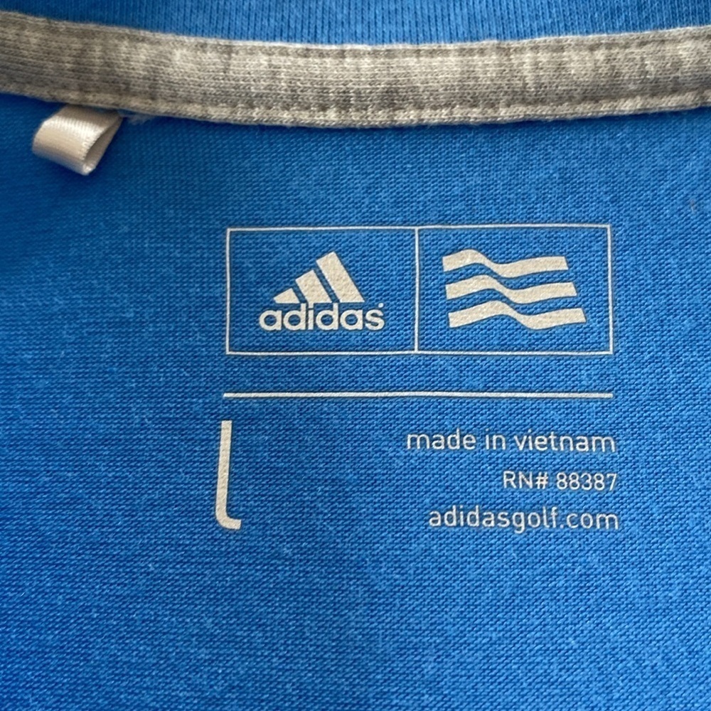 Adidas PGA Women's Blue Golf Polo Shirt. PGA Crest on chest and logo on sleeve. - Picture 7 of 13